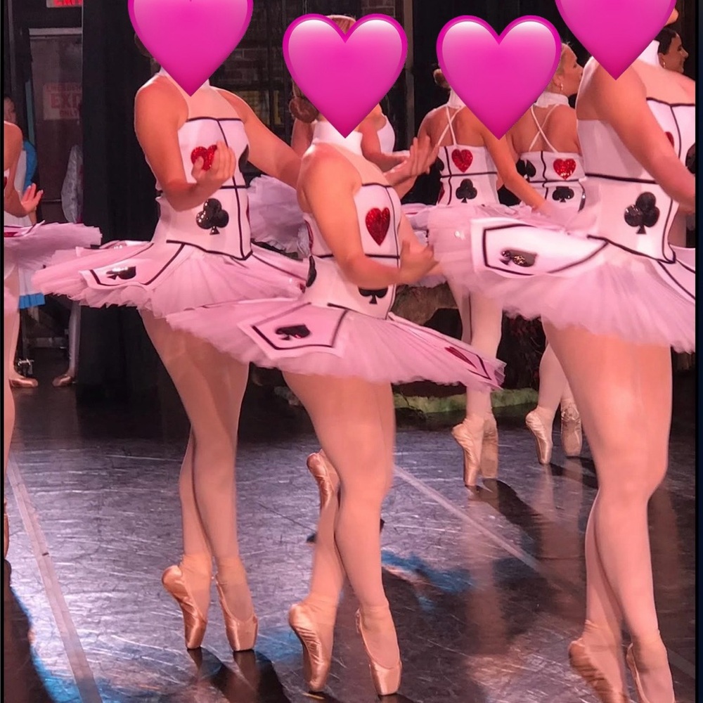 Ballet Tutu overlay with Playing Card Designs Queen of Hearts adult small